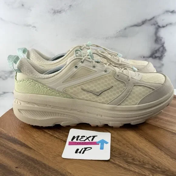 Men's Size 14-Hoka One One Bondi B3 Oat Milk Running RipString Sneaker Shoes nby